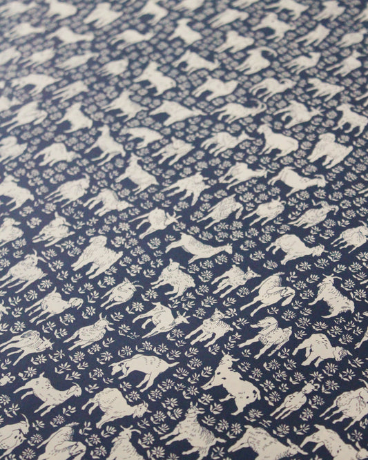 Wrapping Paper - Goats in Flower Field (PACK OF 6)