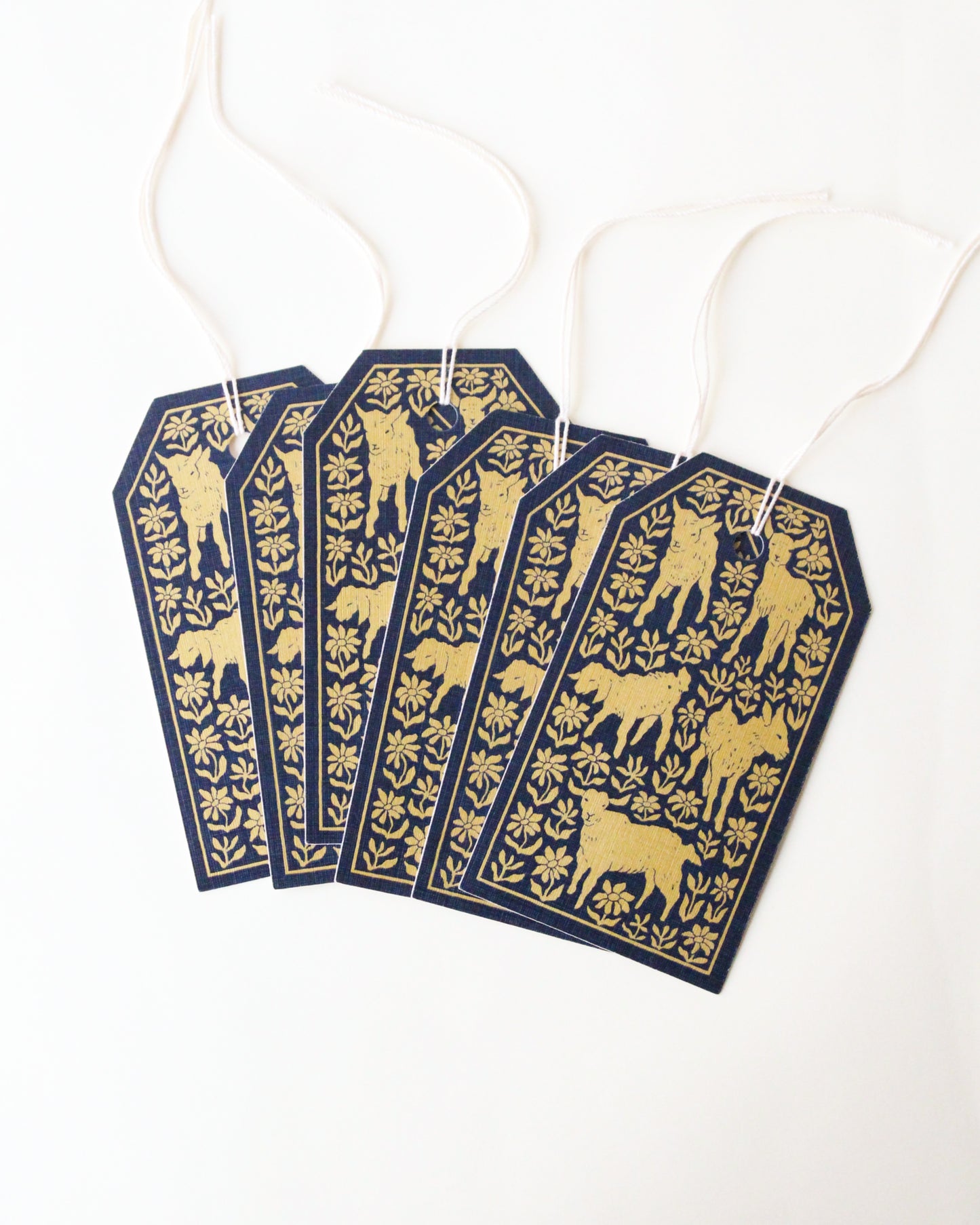 Gift Tags - Goats in Flower Field (PACK OF 6)