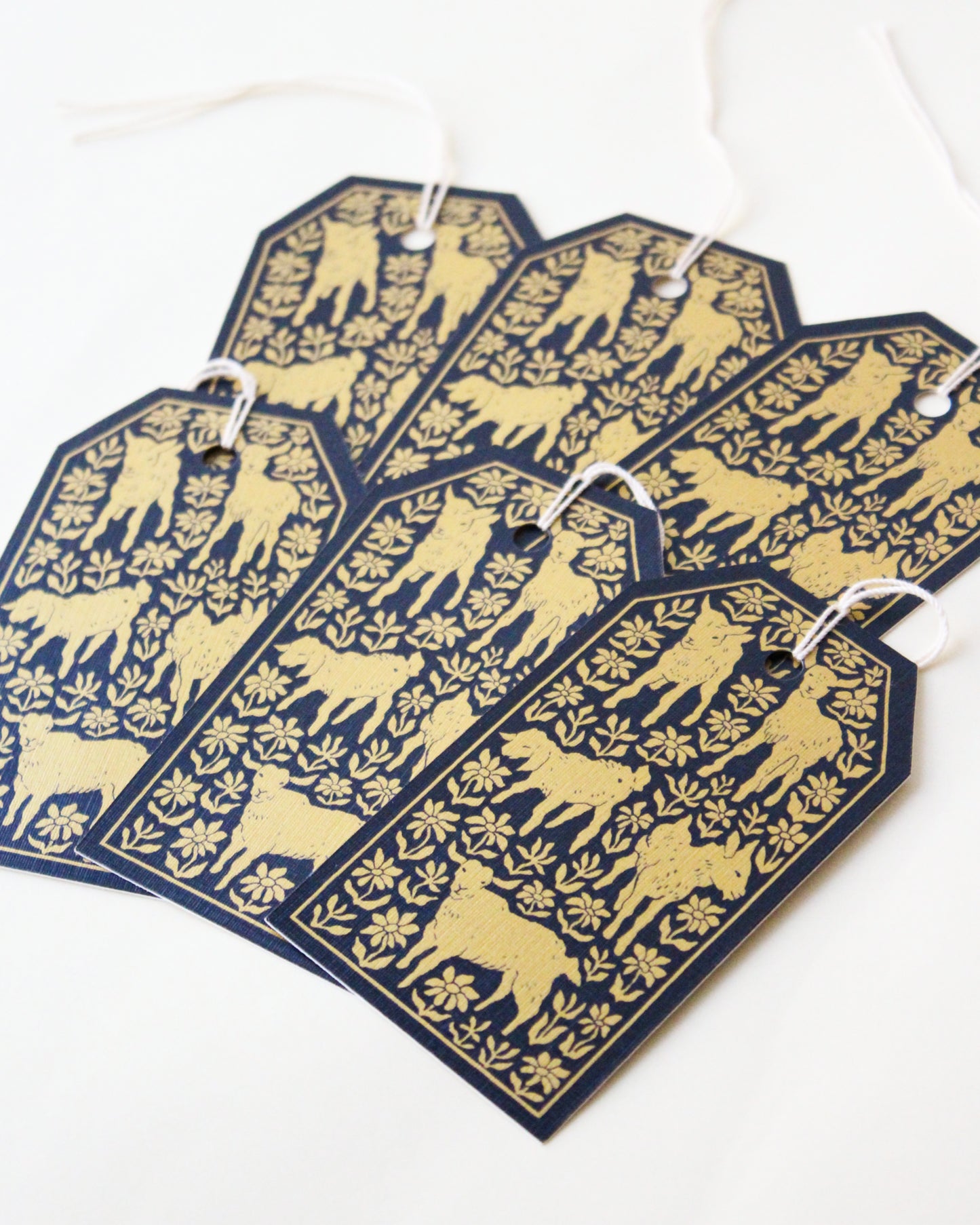 Gift Tags - Goats in Flower Field (PACK OF 6)